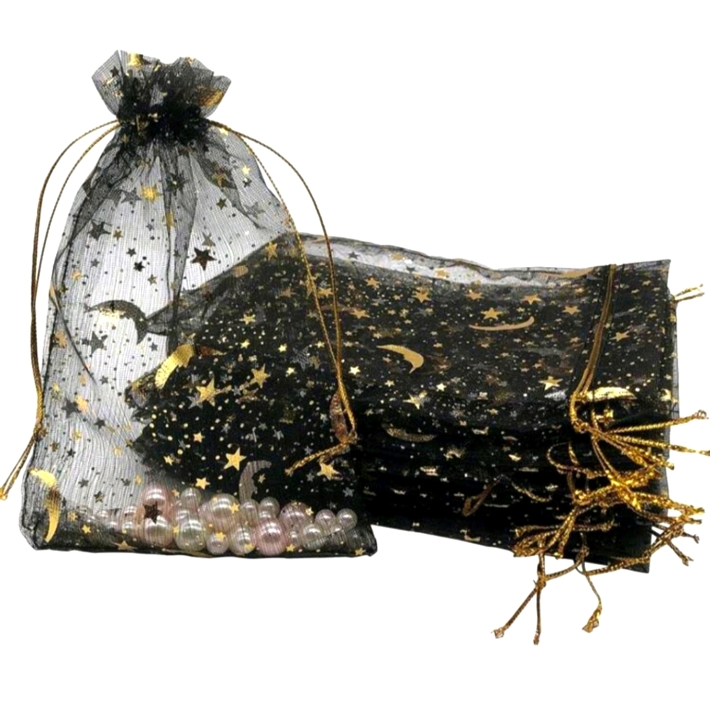 20pcs Gift Bags, black and gold